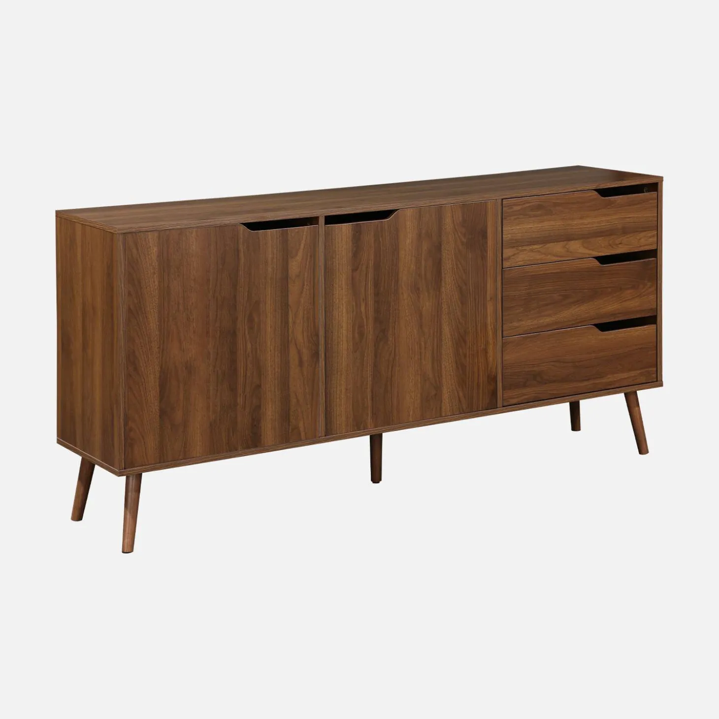Dressoir met 2 deuren en 3 lades houtdecor 160cm