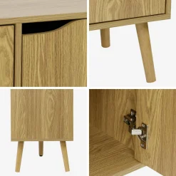 Dressoir met 3 deuren houtdecor 120cm