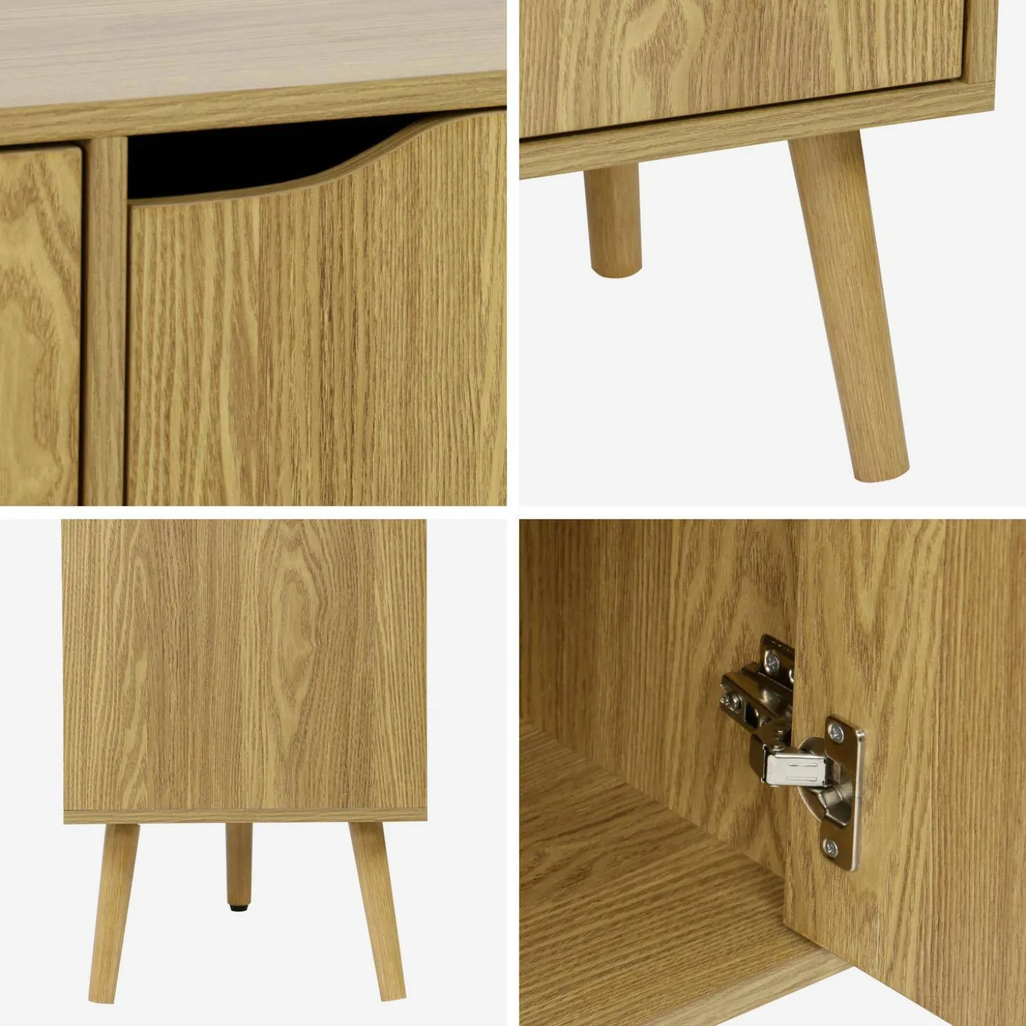Dressoir met 3 deuren houtdecor 120cm