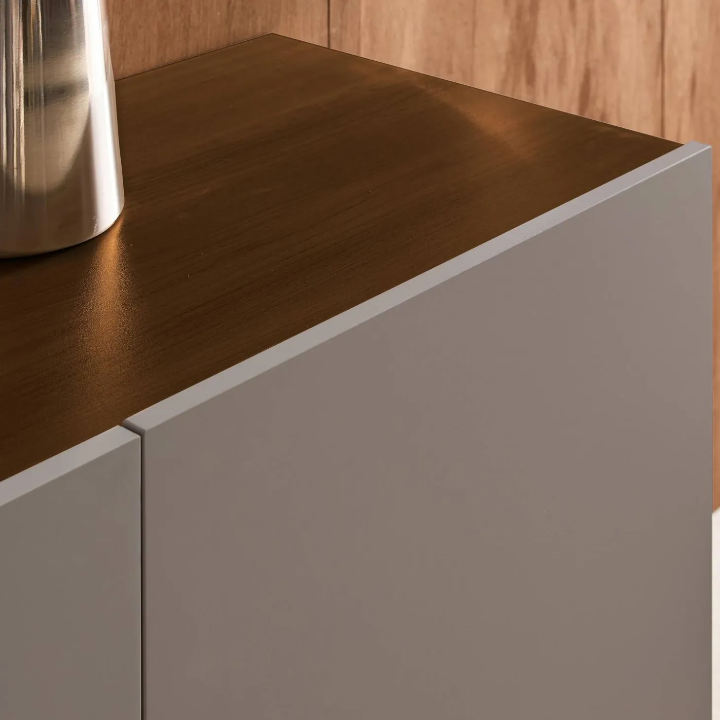 Dressoir met 3 deuren metaal en houtdecor 150cm
