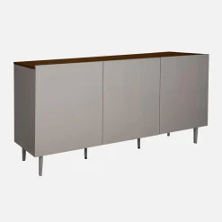 Dressoir met 3 deuren metaal en houtdecor 150cm