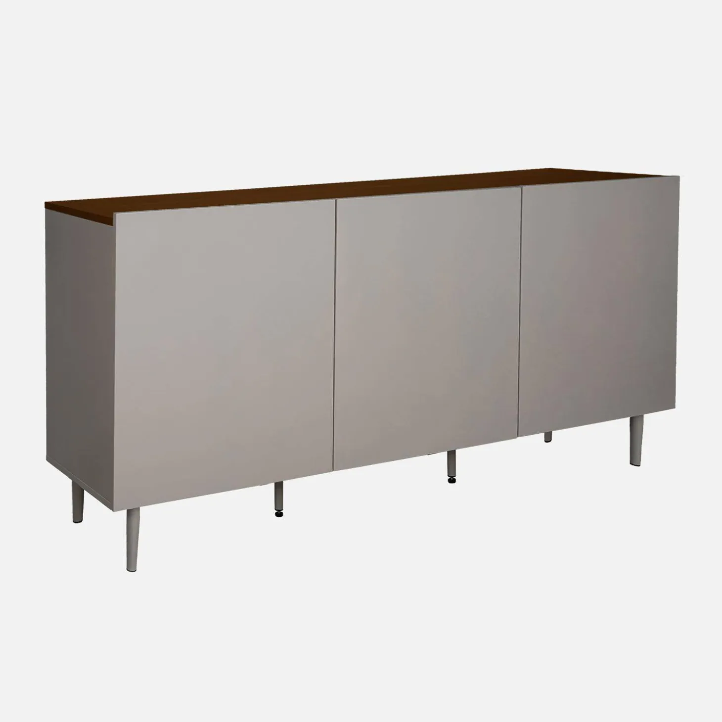 Dressoir met 3 deuren metaal en houtdecor 150cm