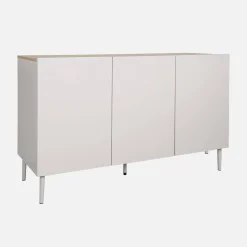 Dressoir met 3 deuren metaal en houtdecor 120cm