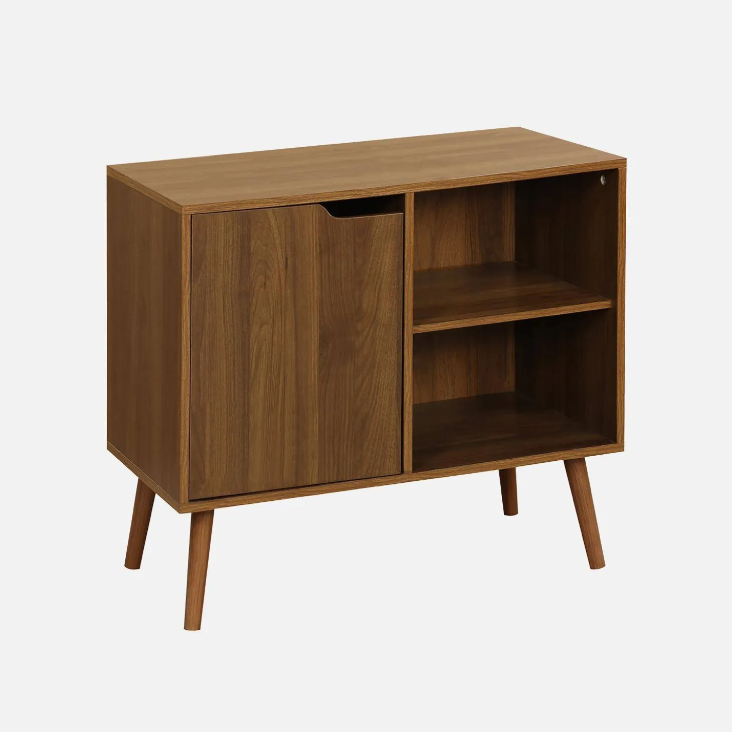 Dressoir met 1 deur en plank houtdecor 80cm