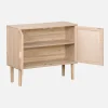 Dressoir met 2 deuren rotan en houteffect 80cm