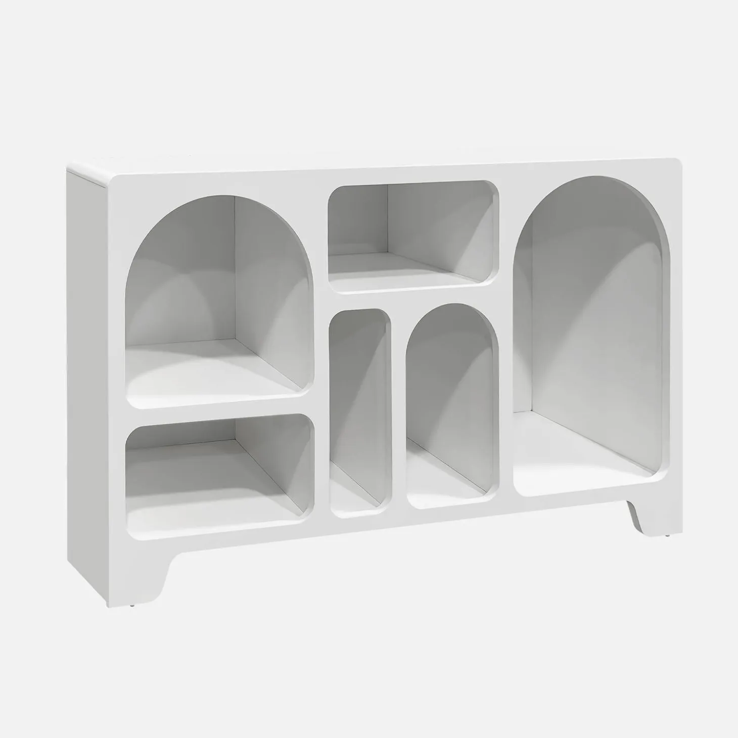 Dressoir met 6 vakken houtdecor organisch 120cm