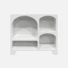 Dressoir met 4 vakken houtdecor organisch 90cm