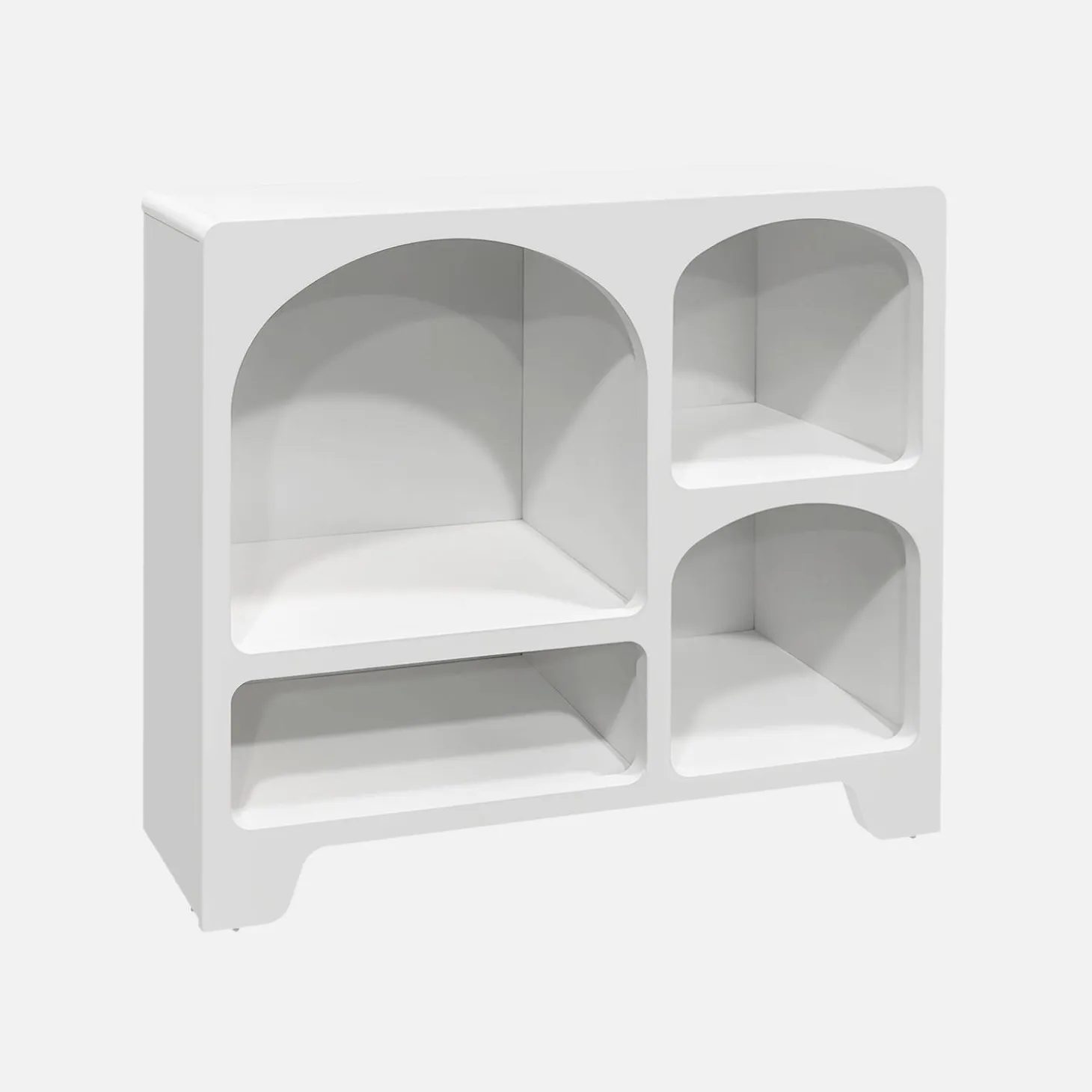 Dressoir met 4 vakken houtdecor organisch 90cm