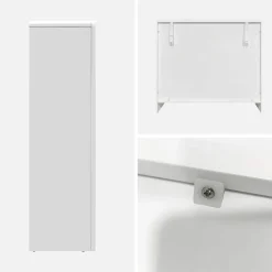Dressoir met 4 vakken houtdecor organisch 90cm