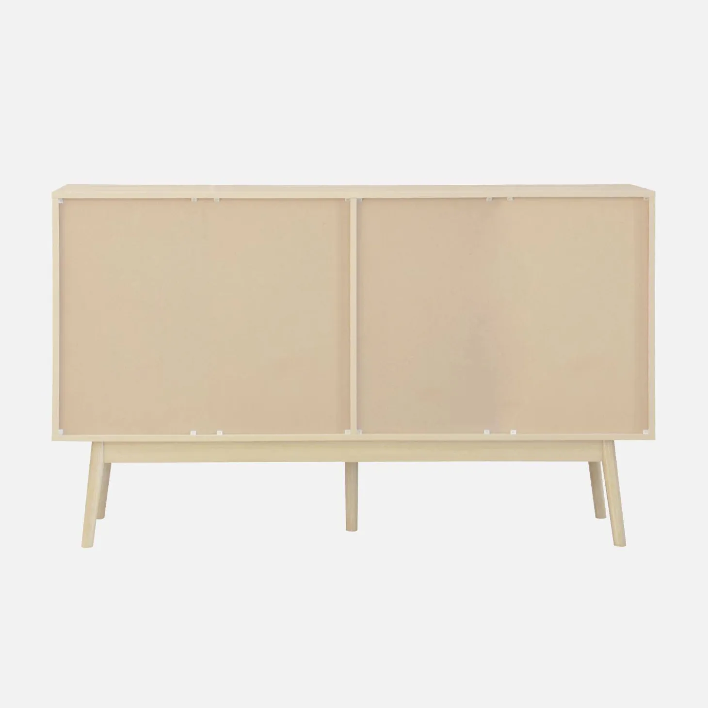Dressoir 2 schuifdeuren houtdecor deels gegroefd 150cm