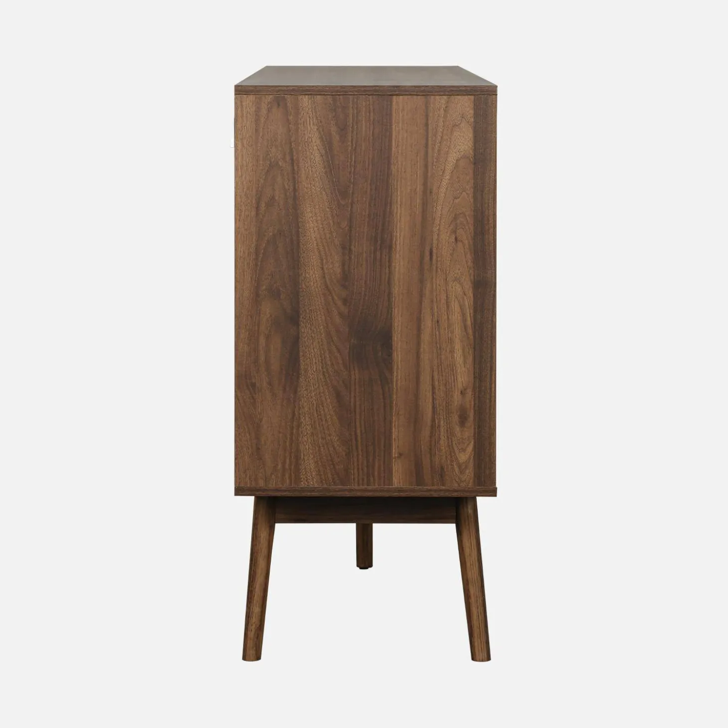 Dressoir 2 schuifdeuren houtdecor deels gegroefd 150cm