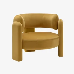 Driepoot fauteuil in fluweel