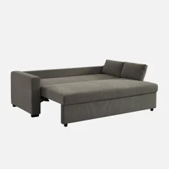 Driezits slaapbank in chenille stof
