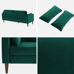 Driezits velours bank
