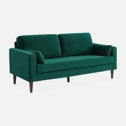 Driezits velours bank