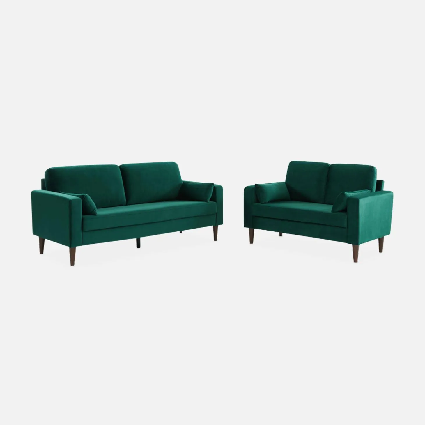 Driezits velours bank