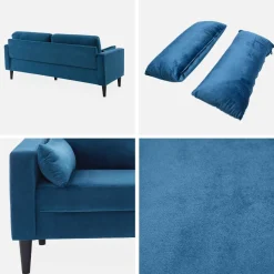 Driezits velours bank