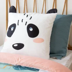 Eenpersoons beddengoedset met pandaprint omkeerbaar microvezel