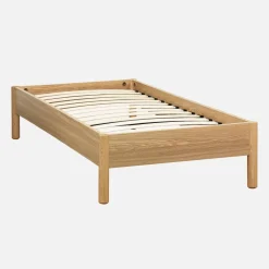 Eenpersoonsbed met lattenbodem 90x190cm houtdecor