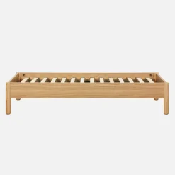 Eenpersoonsbed met lattenbodem 90x190cm houtdecor