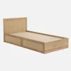 Eenpersoonsbed 90x190cm met lattenbodem hoofdbord en lades