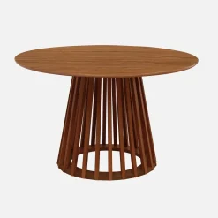 Eettafel met houteffect, sparrenhouten poten, 4 zitplaatsen