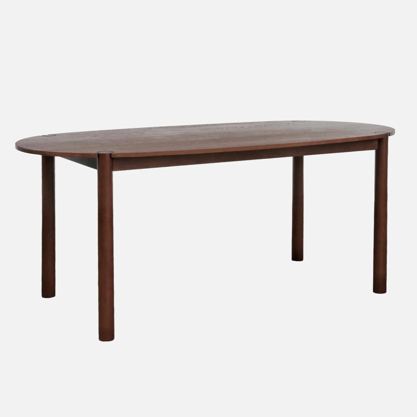 Eettafel ovaal voor 6 personen van rubberhout