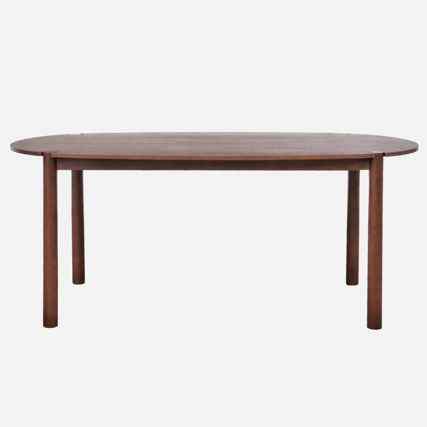 Eettafel ovaal voor 6 personen van rubberhout