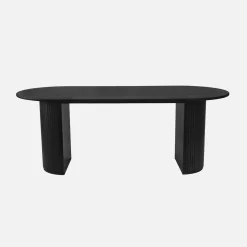 Eettafel ovaal voor 6-8 personen rubberhout en eikenfineer