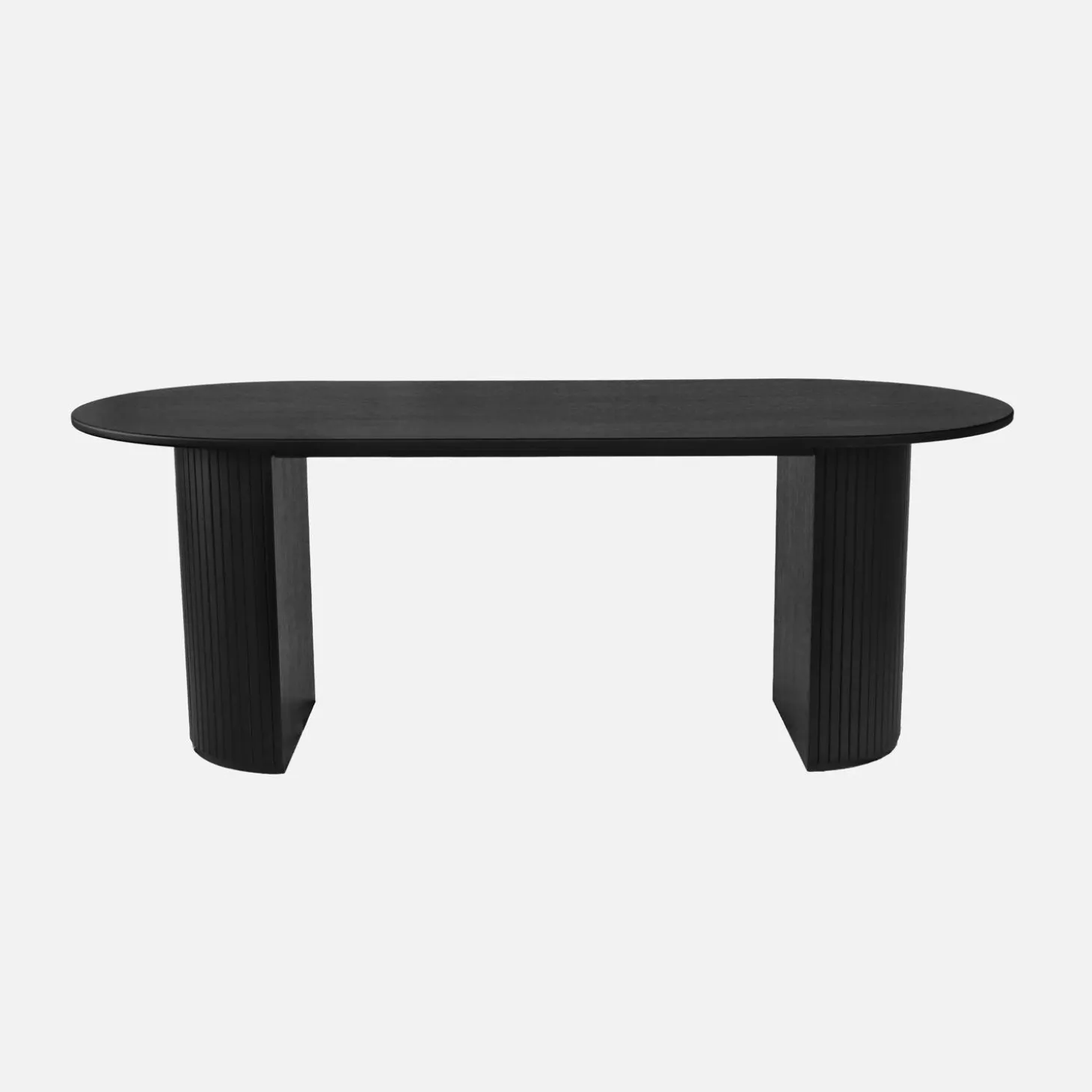 Eettafel ovaal voor 6-8 personen rubberhout en eikenfineer
