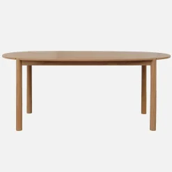 Eettafel ovaal voor 6 personen van rubberhout