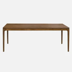 Eettafel rechthoekig rubberhout en essenfineer 8 plaatsen