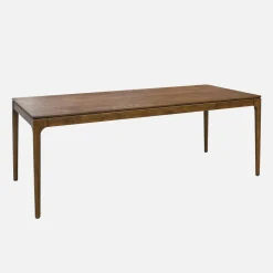 Eettafel rechthoekig rubberhout en essenfineer 8 plaatsen