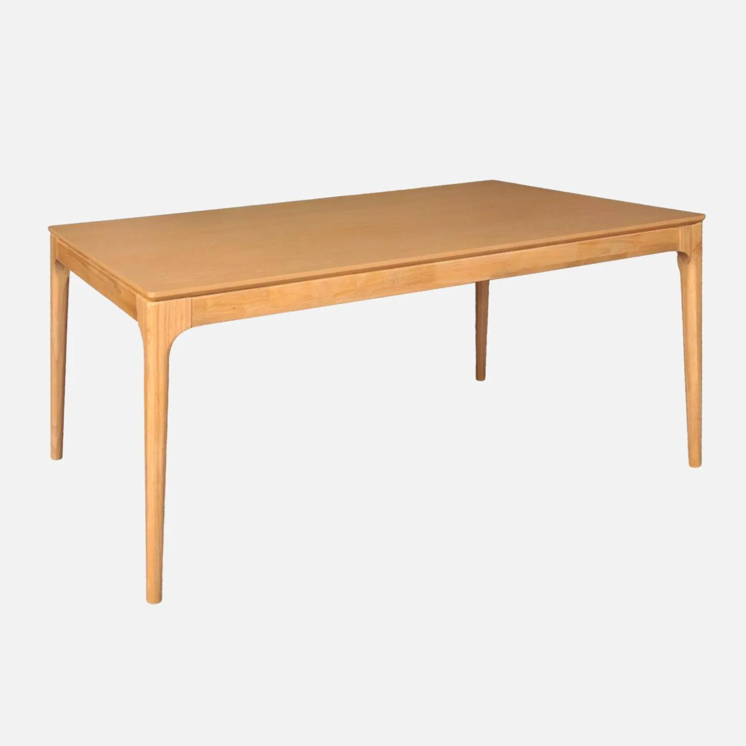 Eettafel rechthoekig rubberhout en essenfineer 8 plaatsen