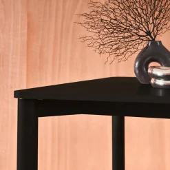 Eettafel rubberhout en eikenfineer rechthoekig 6 plaatsen