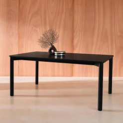 Eettafel rubberhout en eikenfineer rechthoekig 6 plaatsen