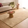 Effen beige vloerkleed voor binnen