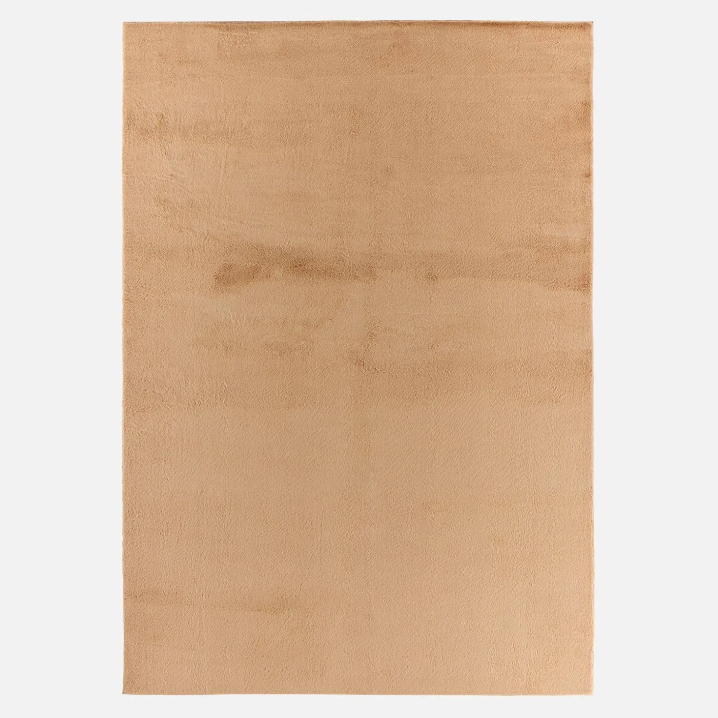 Effen beige vloerkleed voor binnen