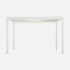 Elektrische pergola met lamellendak 4x3m met LED-verlichting