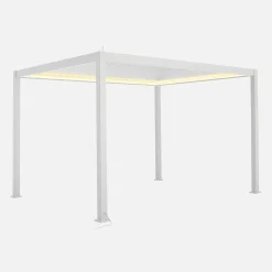 Elektrische pergola met lamellendak 4x3m met LED-verlichting