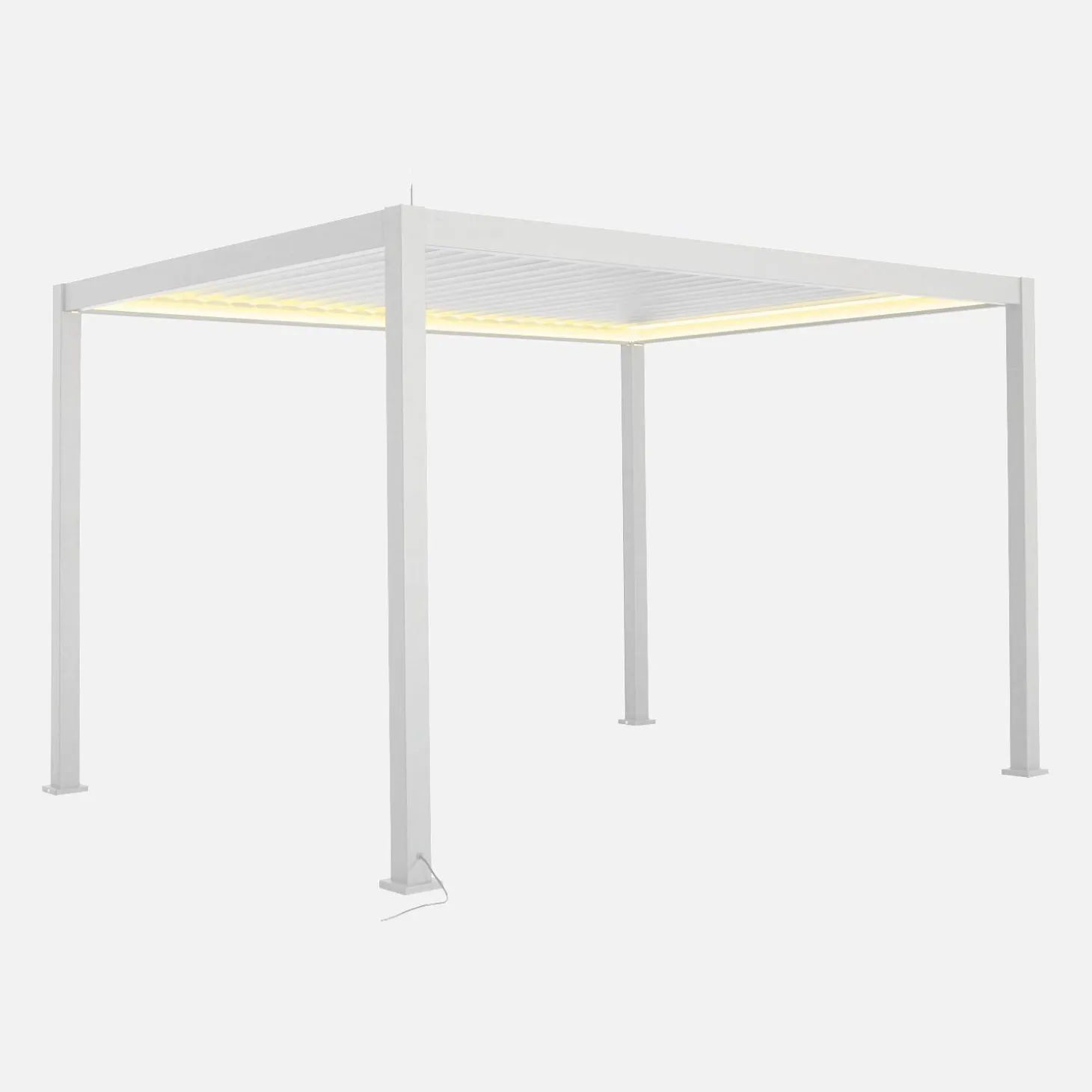 Elektrische pergola met lamellendak 4x3m met LED-verlichting