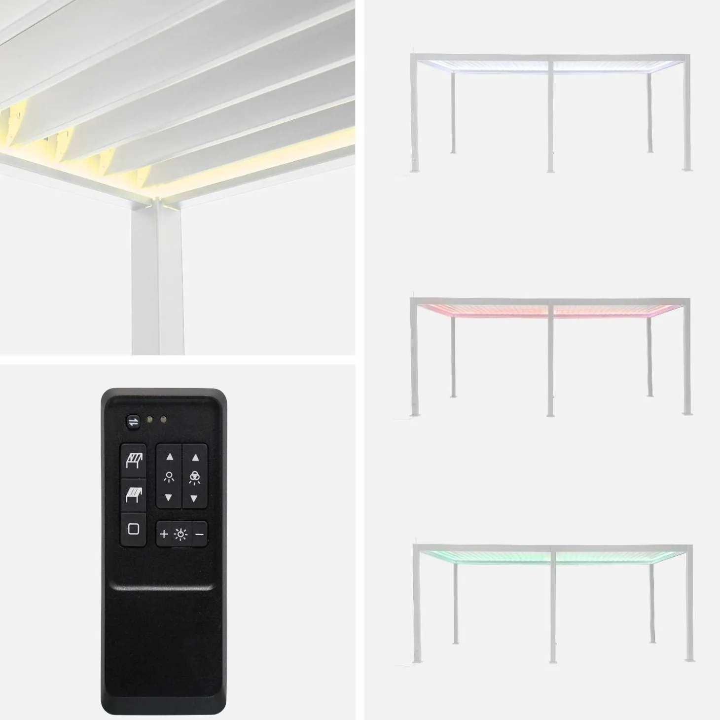 Elektrische pergola met lamellendak 6x3m met LED-verlichting