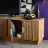 Exotisch 4-deurs TV-meubel met mangohoutmotief 140cm