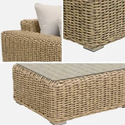 Extra grote wicker loungeset