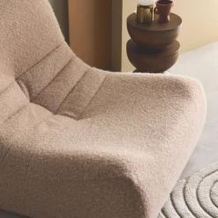 Fauteuil alpaca-effect stof 1 zitplaats