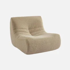 Fauteuil alpaca-effect stof 1 zitplaats