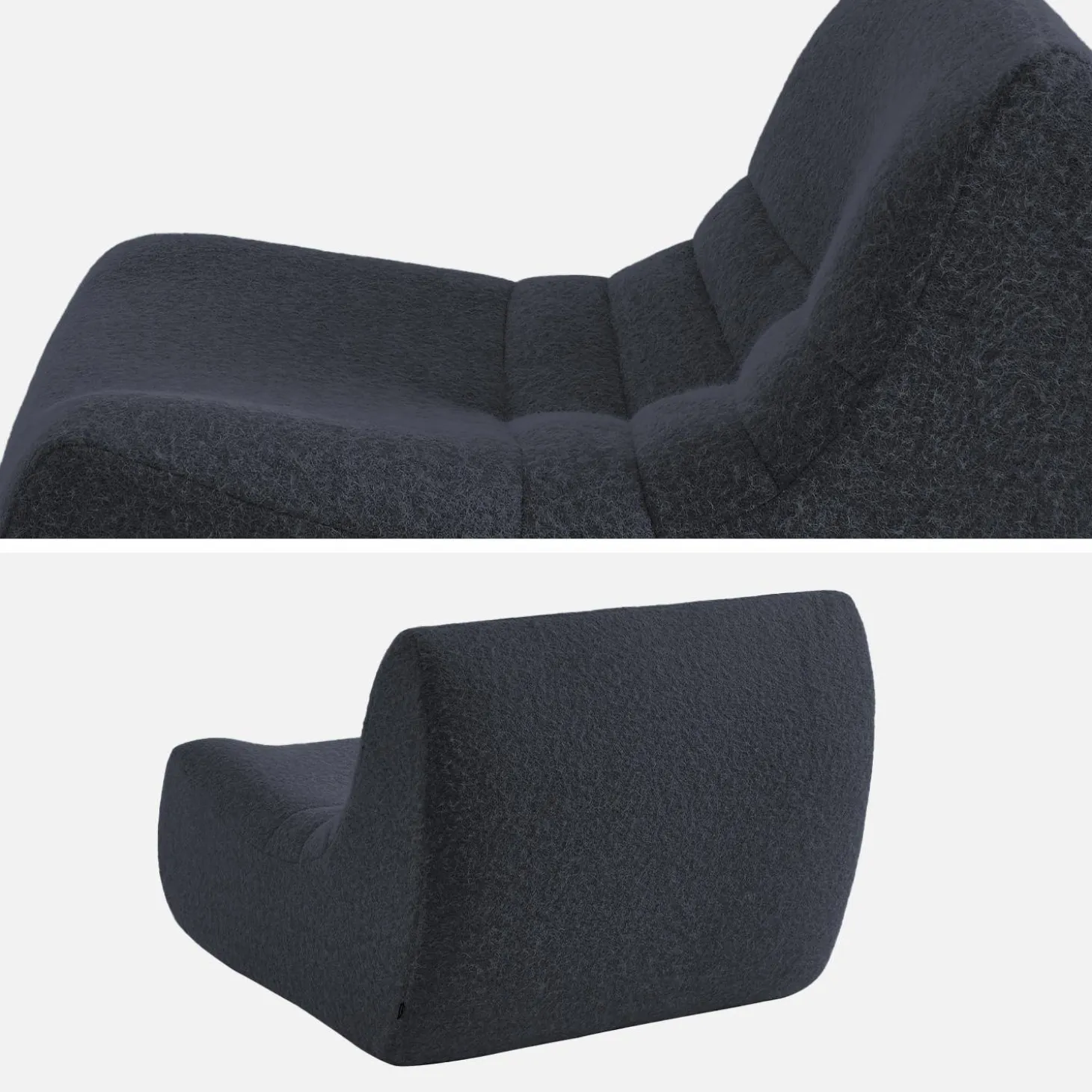 Fauteuil alpaca-effect stof 1 zitplaats