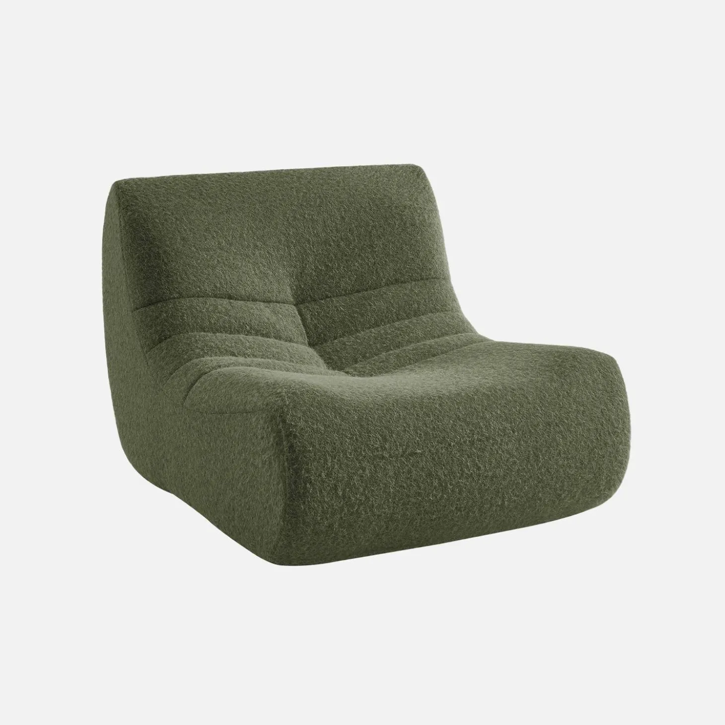 Fauteuil alpaca-effect stof 1 zitplaats