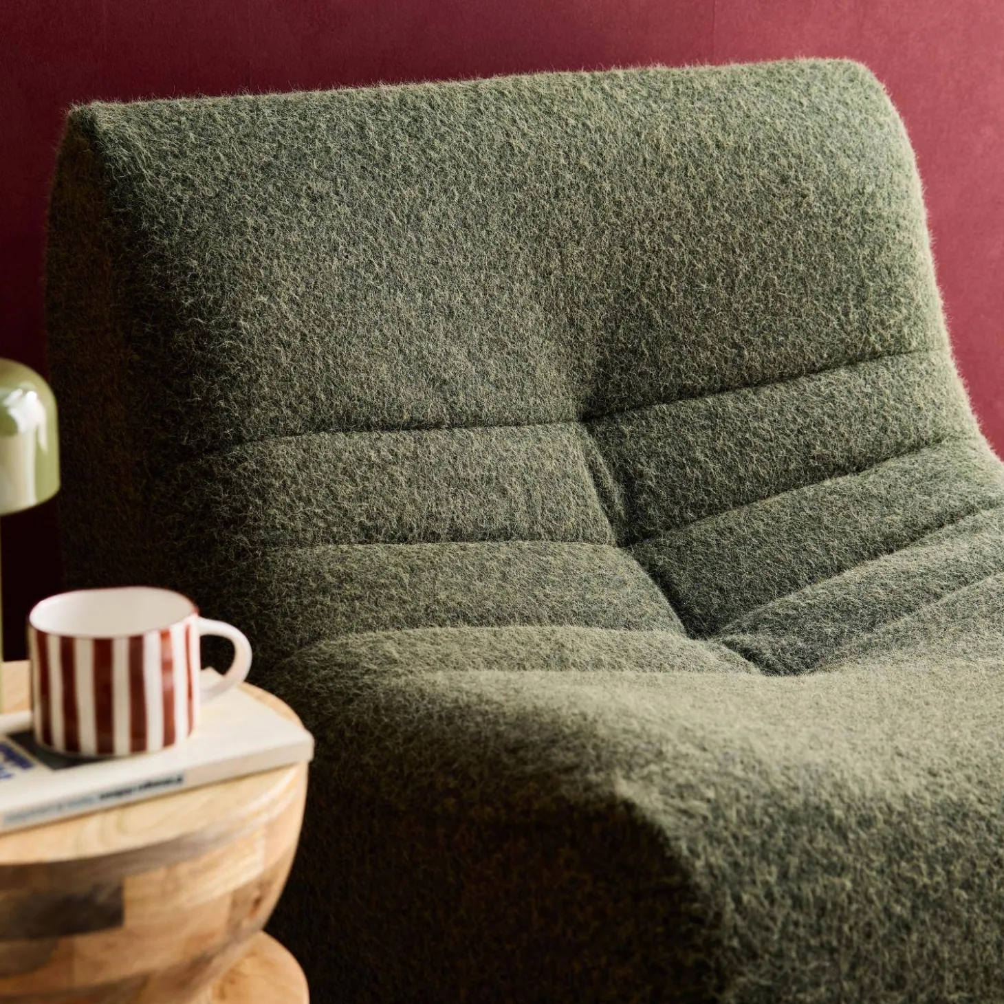 Fauteuil alpaca-effect stof 1 zitplaats