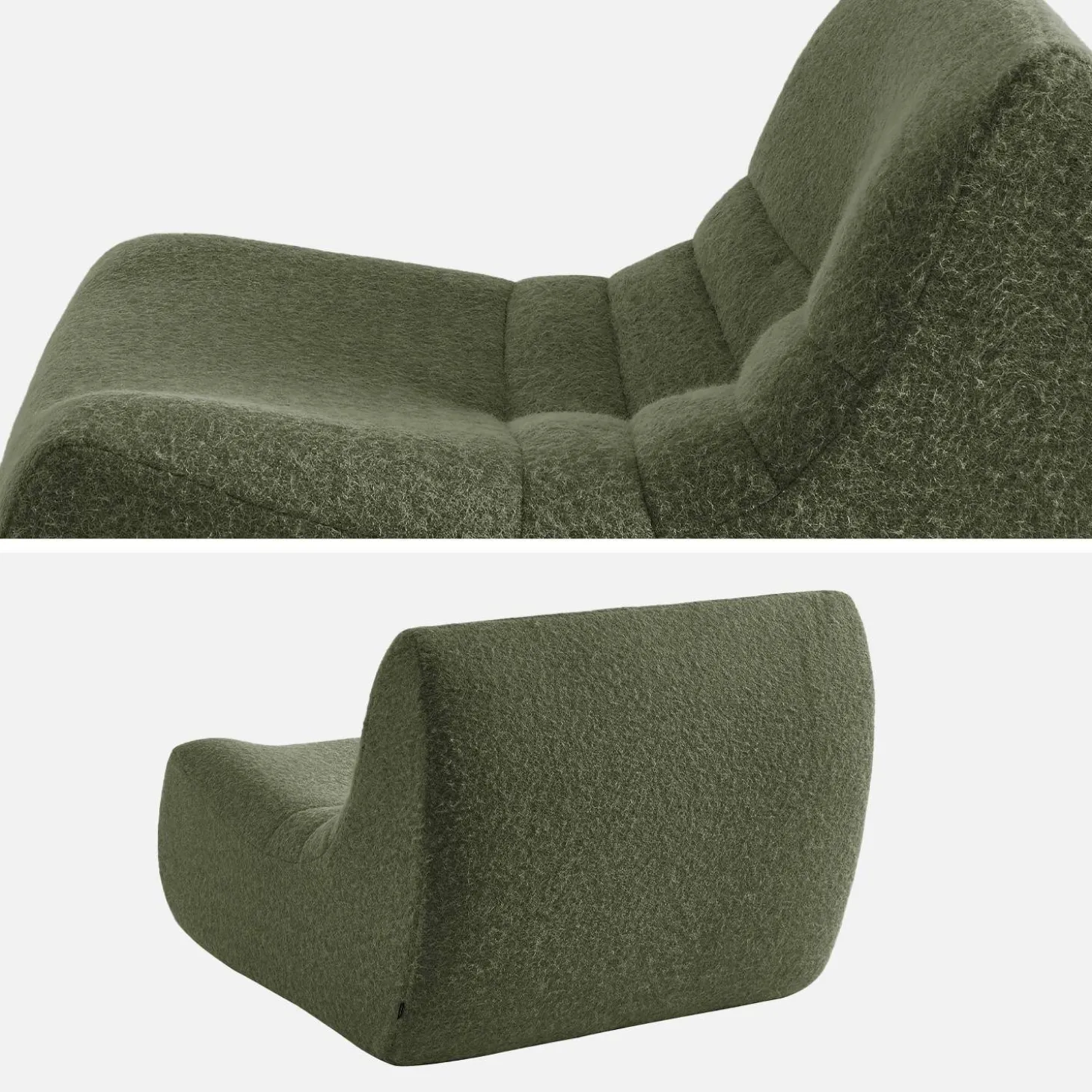 Fauteuil alpaca-effect stof 1 zitplaats